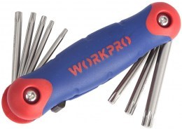 WORKPRO folding Torx wrench set